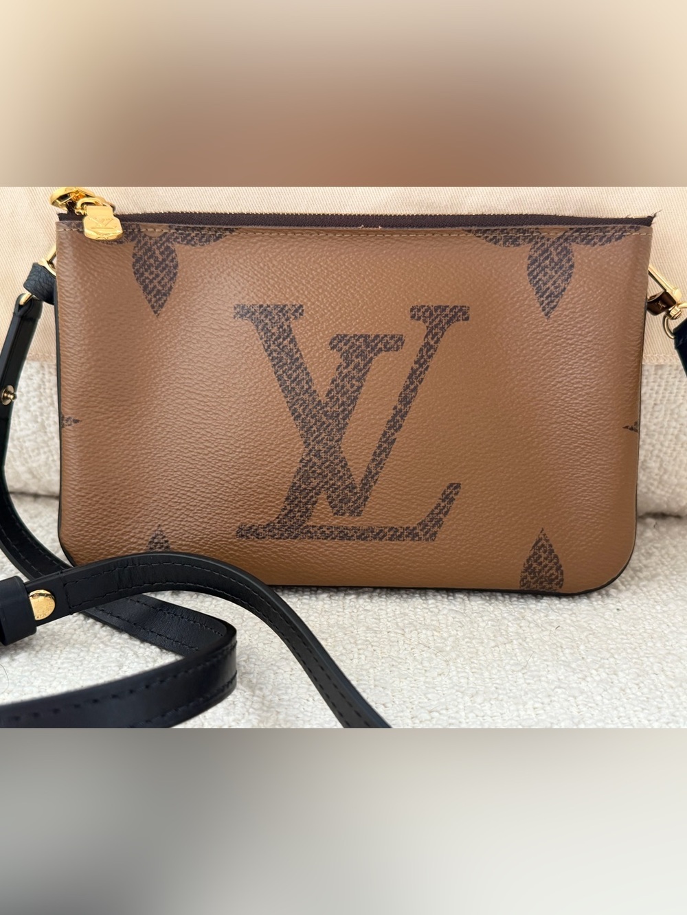 Louis Vuitton Reverse Monogram Giant Double Zip Pochette